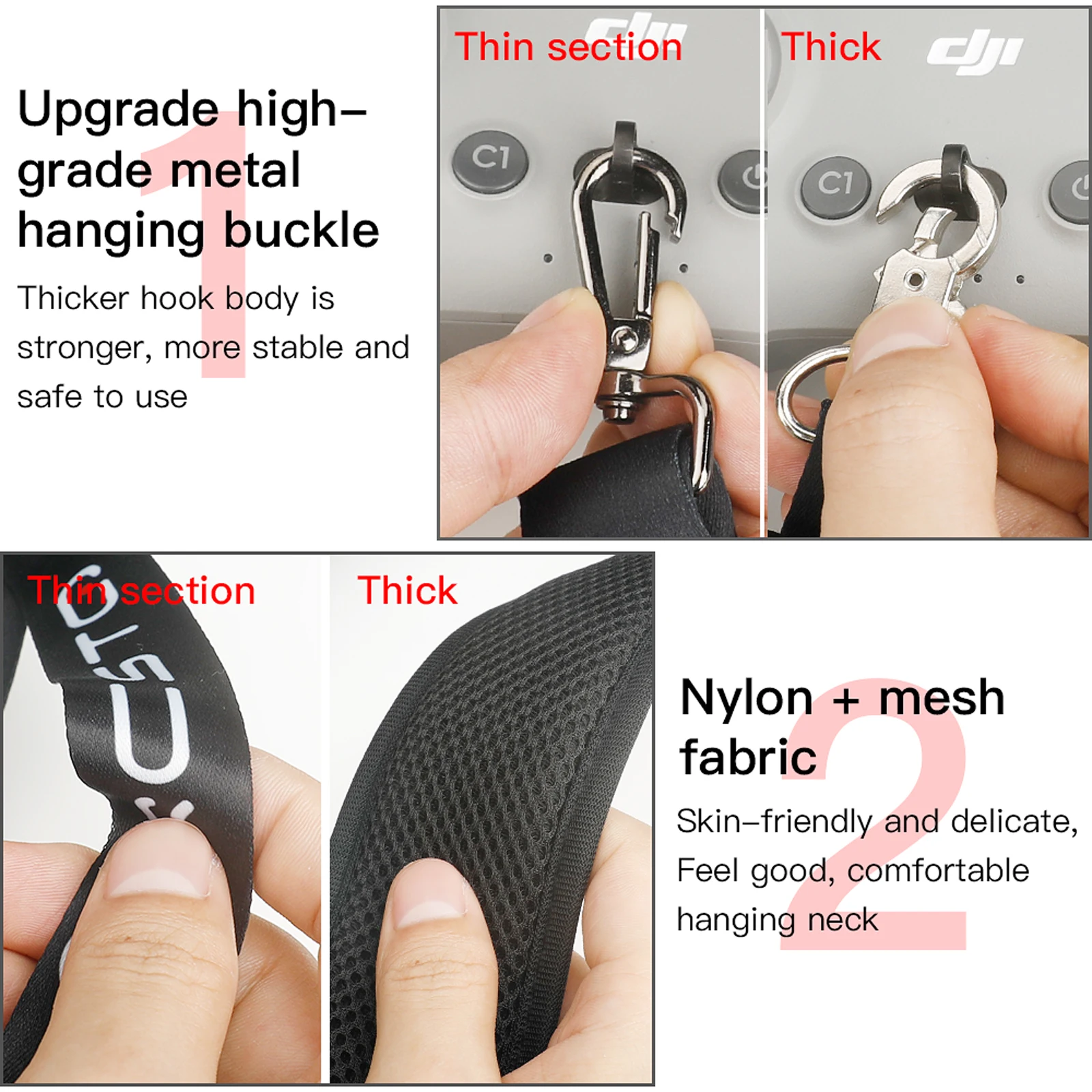 Smycz na szyję do drona DJI Av – Drone Remote Controller Lanyard recenzja i cena