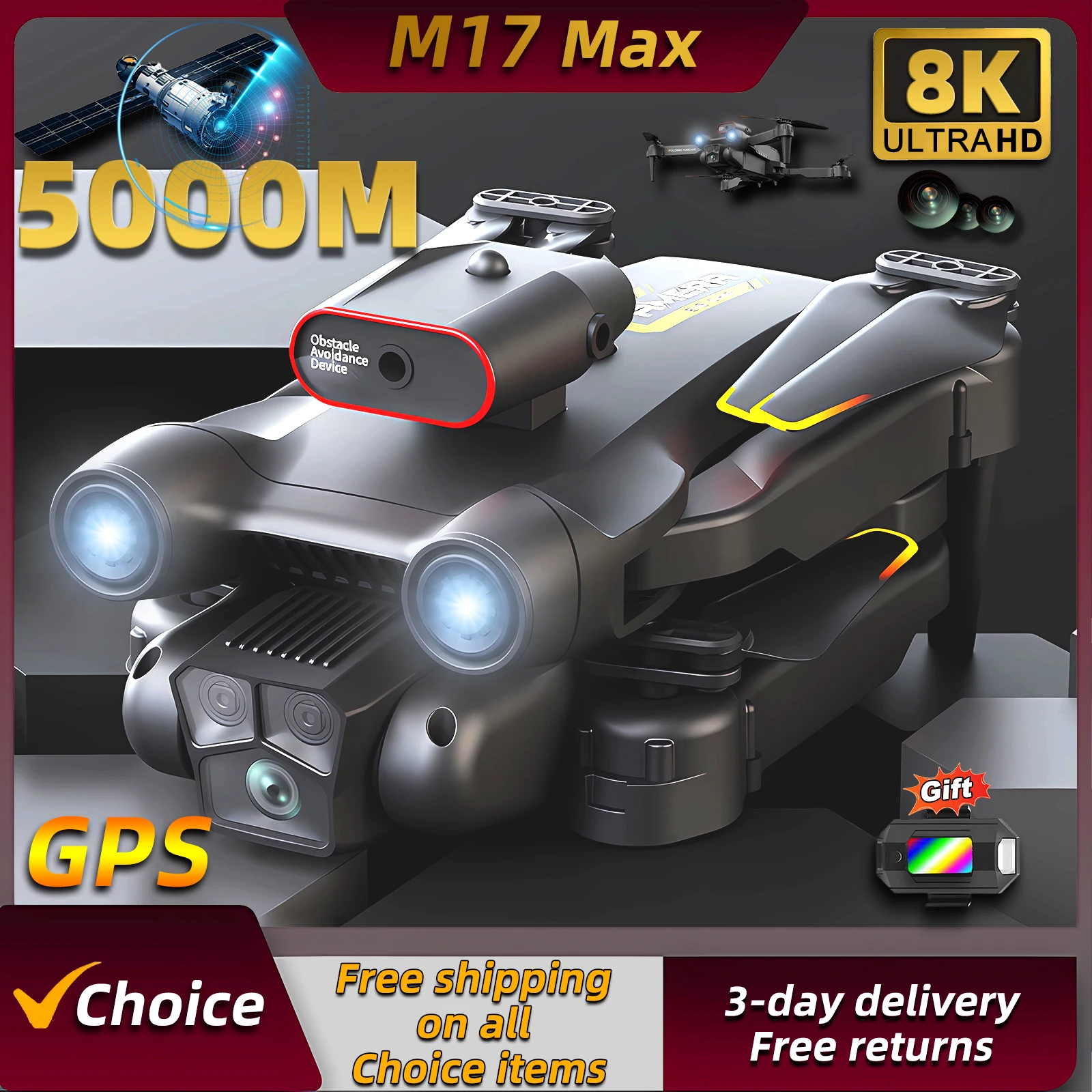 Nowy dron M17 Max 8K Profesjon – Drone Beacon Light recenzja i cena