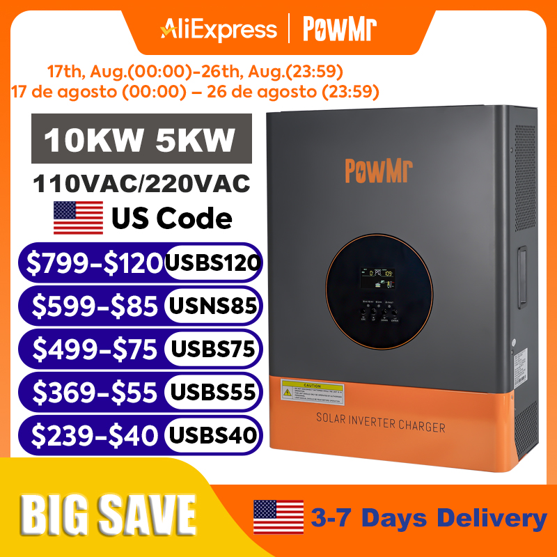 Falownik PowMr 10KW 5KW z Rozd – Drone Solar Charger recenzja i cena